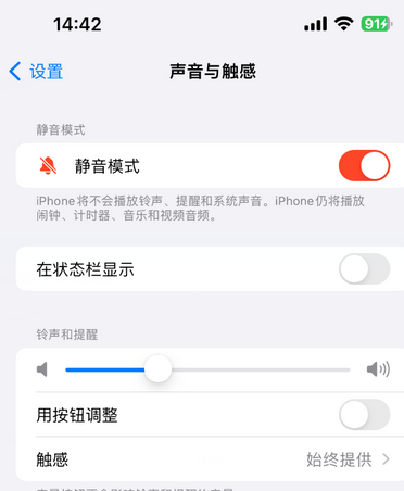 莒县苹果15Pro维修网点分享iPhone15Pro系列机型中隐藏静音图标 